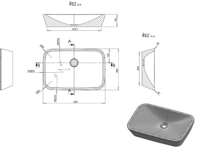 Умывальник Ravak Ceramic 600 R (XJX01160002)