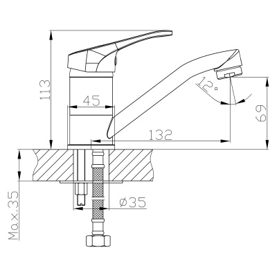 Смеситель Rossinka для раковины (B35-22)