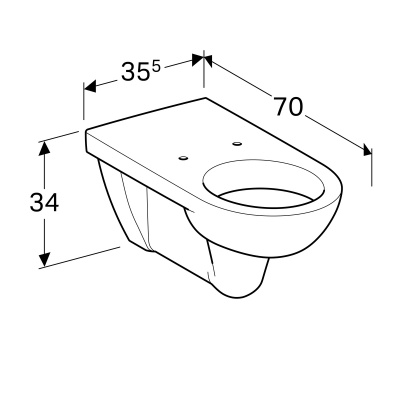 Унитаз подвесной Geberit Renova Comfort (208520000)