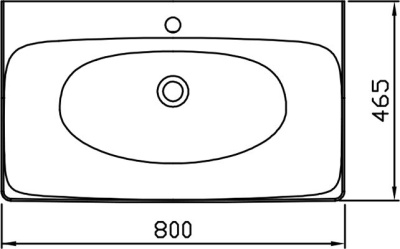 Умывальник Ravak BALANCE 800 керамический белый (XJX01280000)