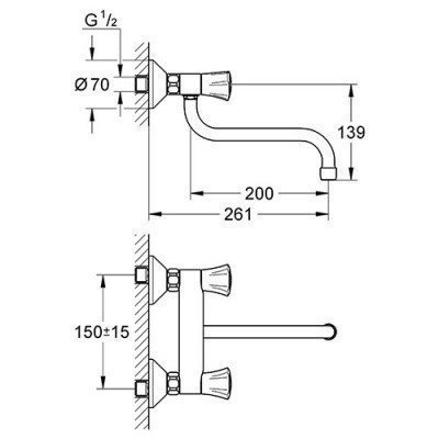 Смеситель для кухни Grohe - Costa L (31187001)