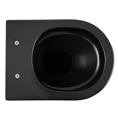 Унитаз ABBER Bequem подвесной черный матовый, безободковый (AC1103MB)