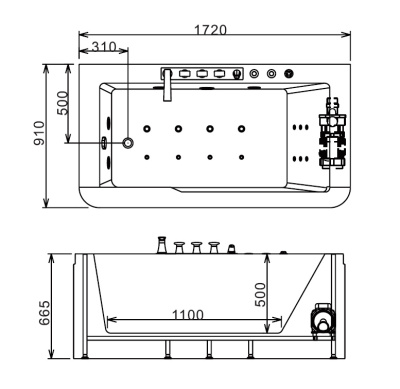Акриловая ванна Gemy (G9225 K)