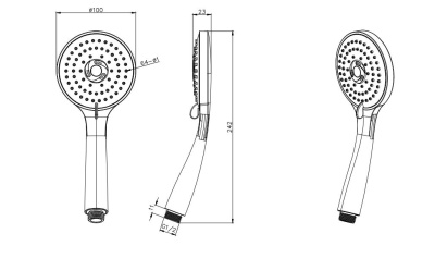 Ручной душ 3jet AQUATEK (AQ2003CR)