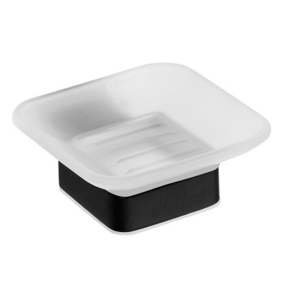 Мыльница Bemeta - NERO стеклянная, настенная, черная (135008020)