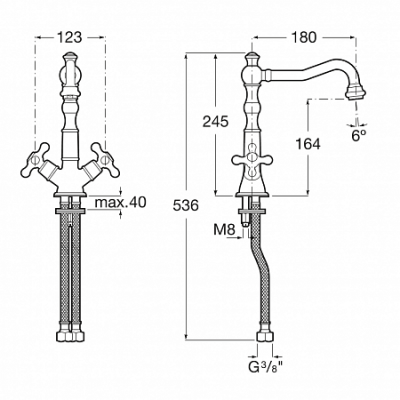 Смеситель для кухни Roca - Carmen (5A844BC00)