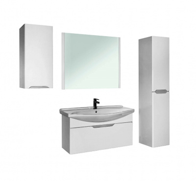 Тумба напольная/подвесная с умывальником Dreja - Laguna Plus 85, 2 ящика, органайзер (99.0107)