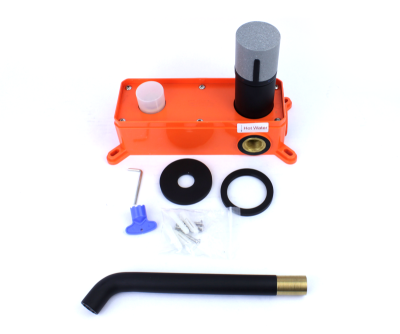 Смеситель настенный FOCUS черный/серый гранит (24686BG)