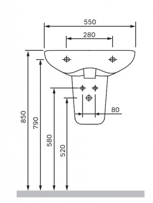 Полупьедестал AM.PM Like (C804970WH)
