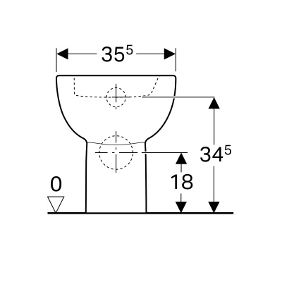 Чаша напольного унитаза Geberit Renova (213010000)