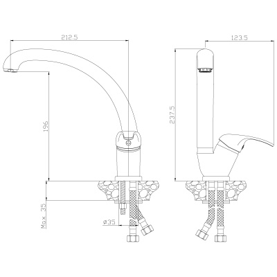 Смеситель Rossinka для кухни (Y35-23)