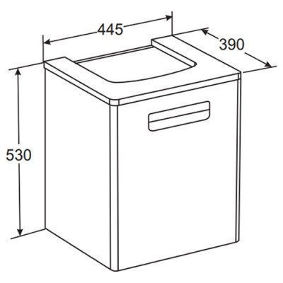 Модуль д/умывальника Roca - the Gap 45 см виноград (ZRU9302743)