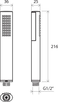 Минилейка овальная ручная Ravak 954.00 (X07P114)