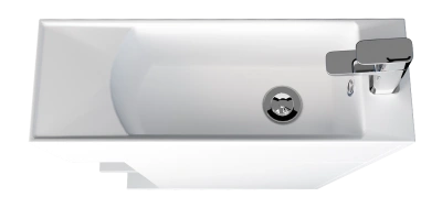 Тумба 1Marka с раковиной Stretto 60П 1д. Белый глянец (У94717)