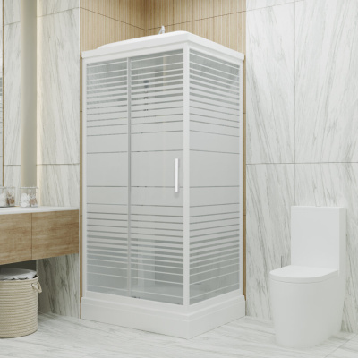 Душевая кабина Тритон "Квадро 100*80 А" прямоуг. низ. подд., Белый, Полосы, ДН4 (8 мест) (Щ0000045506) Душевая кабина Тритон "Квадро 100*80 А" прямоуг. низ. подд., Белый, Полосы, ДН4 (8 мест) (Щ0000045506)