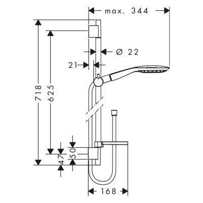 Душевой гарнитур Hansgrohe - Raindance Select E (27856400)