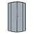 Душевое ограждение Niagara Eco NG-1007-14T (90х90х190) четверть круга,раздвижное,черный,стекло тонированное,1 место (NG-1007-14T)