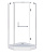 Душ.ограждение GR-8090 Classic 90*90*185 трапеция, дверь распашная 2 места (GR-8090)