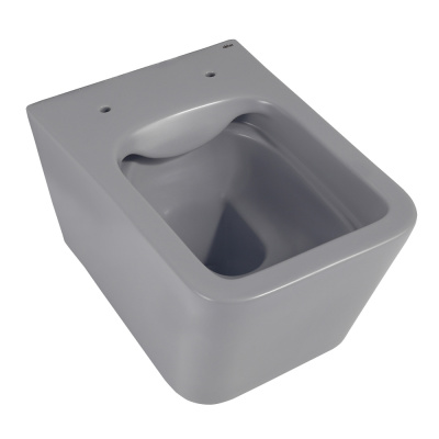 Унитаз ABBER Rechteck подвесной серый матовый, безободковый (AC1201MG)