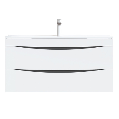 Тумба с умывальником, подвесная, 100 см, белая, Cloud, IDDIS (CLO10W1i95K)