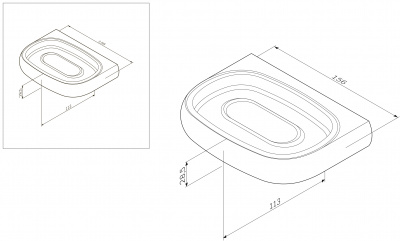 Стеклянная мыльница с настенным держателем AM.PM Sensation (A3034200)