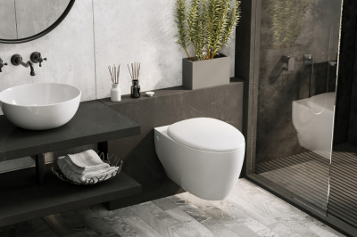 Унитаз ABBER Bequem подвесной белый с импульсным смывом (AC1107P)