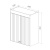 Шкаф Lemark ROMANCE 60 см подвесной, 2-х дверный, цвет корпуса, фасада: Белый глянец (LM07R35SH)