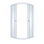 Душевая ширма Тритон Стандарт 100*100*187,5 ПОЛОСЫ, 1/4 круга, Аква, Белый (2 места) (Щ0000026698)