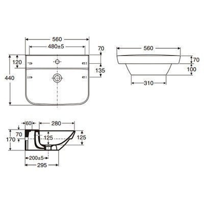 Раковина Ido - Seven D 56x44 (1111301101)