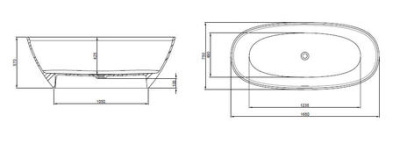 Ванна из материала Stonex® Roca Ariana 165х75 овальная белая (248470000) Ванна из материала Stonex® Roca Ariana 165х75 овальная белая (248470000)