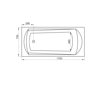 Ванна Ravak Domino 170х75 (C631000000)