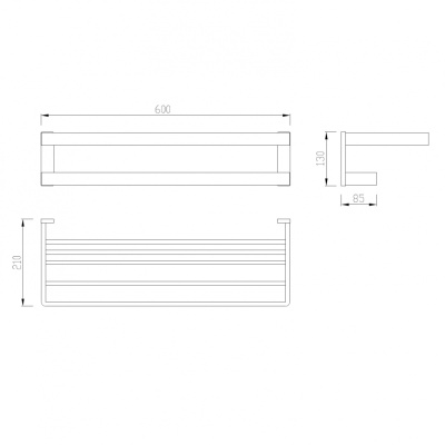 Полка для полотенец ABBER Westen хром (AA1758)