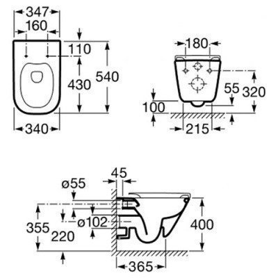 Унитаз подвесной Roca - the Gap Clean Rim (34647L000) Унитаз подвесной Roca - the Gap Clean Rim (34647L000)