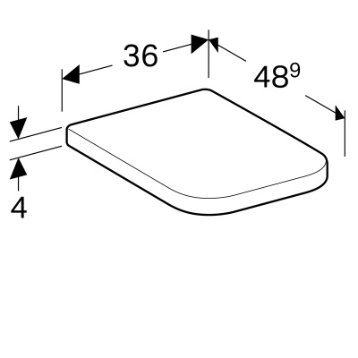 Сиденье для унитаза Geberit 
Renova Plan
 (572110000)