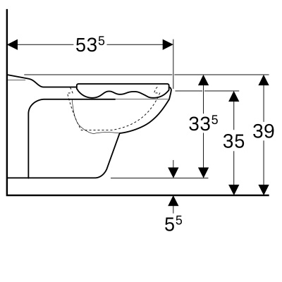 Унитаз подвесной Geberit Bambini (201710000)