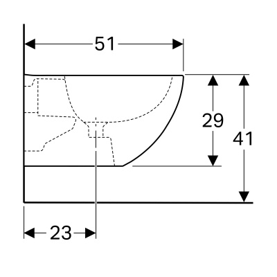 Биде подвесное Geberit 
Acanto
 (500.601.01.2)