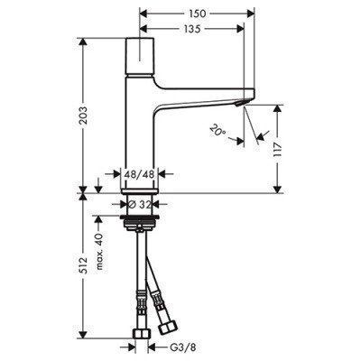 Смеситель для раковины Hansgrohe - Metropol (32571000)