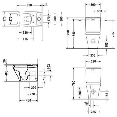 Унитаз напольный (чаша) Duravit DuraStyle (2155090000)