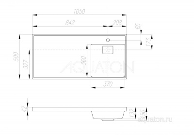Раковина Акватон Лондри 1050 белая (1A72223KLH010)
