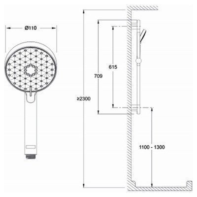 Душевой гарнитур Jacob Delafon - Awaken Organic (E99899RU-CP)