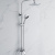 Смеситель Rossinka для ванны с регулируемой высотой штанги и лейкой "Тропический дождь" (RS45-46)