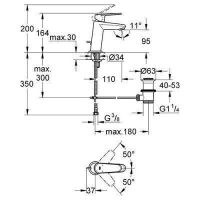 Смеситель для раковины Grohe - Eurodisc Cosmopolitan (23049002) Смеситель для раковины Grohe - Eurodisc Cosmopolitan (23049002)