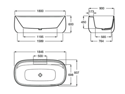 Ванна Roca Beyond из материала Surfex® 180х90 (248452000)