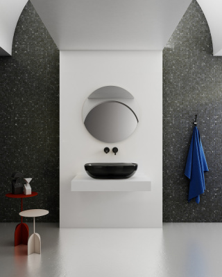 Раковина накладная прозрачная ABBER Kristall (AT2805Onyx)