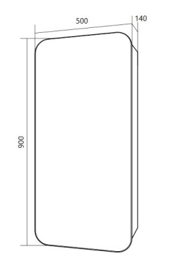 Зеркало-шкаф 1Marka Nuvo 50 (У83224)
