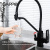 Gappo смеситель для кухни с подкл.фильтра питьев. и кноп.эконом.воды /чёрный (G4317-6)