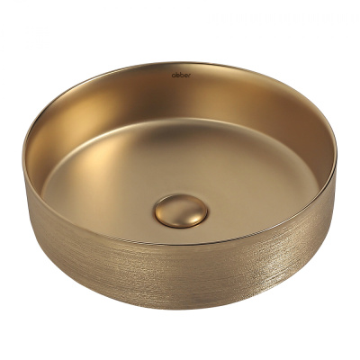 Раковина накладная ABBER Bequem золото матовое (AC2109BGM) Раковина накладная ABBER Bequem золото матовое (AC2109BGM)