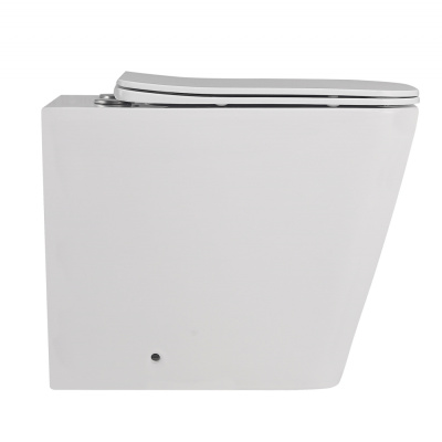 Унитаз ABBER Rechteck приставной белый, безободковый (AC1211)