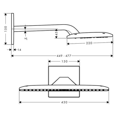 Верхний душ Hansgrohe - Raindance E (27373000)