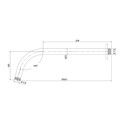 Кронштейн для верхнего душа, IDDIS (001SB35i61)
